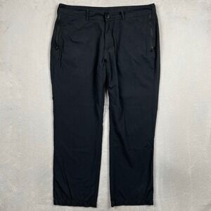 Clothing Arts Pick-Pocket Proof Pants Mens 36x29 Black  Nylon Travel Zip Pockets